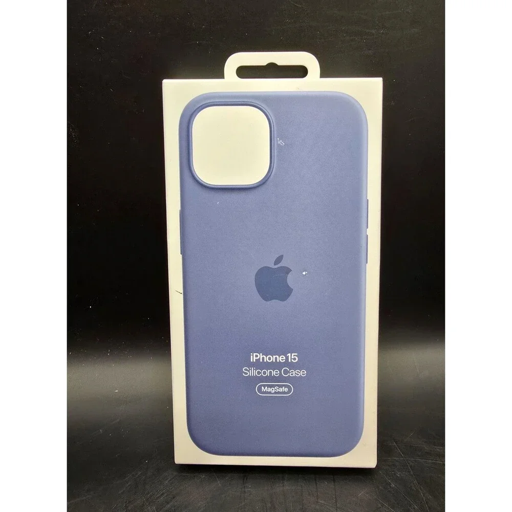 iPhone 15 Silicone Case Winter Blue With MagSafe Durable & Soft Touch